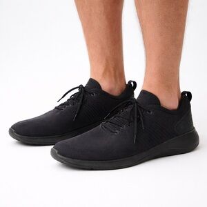 Size 11.5 FootJoy Men’s Flex Spikeless Golf Shoes Black Knit Athletic